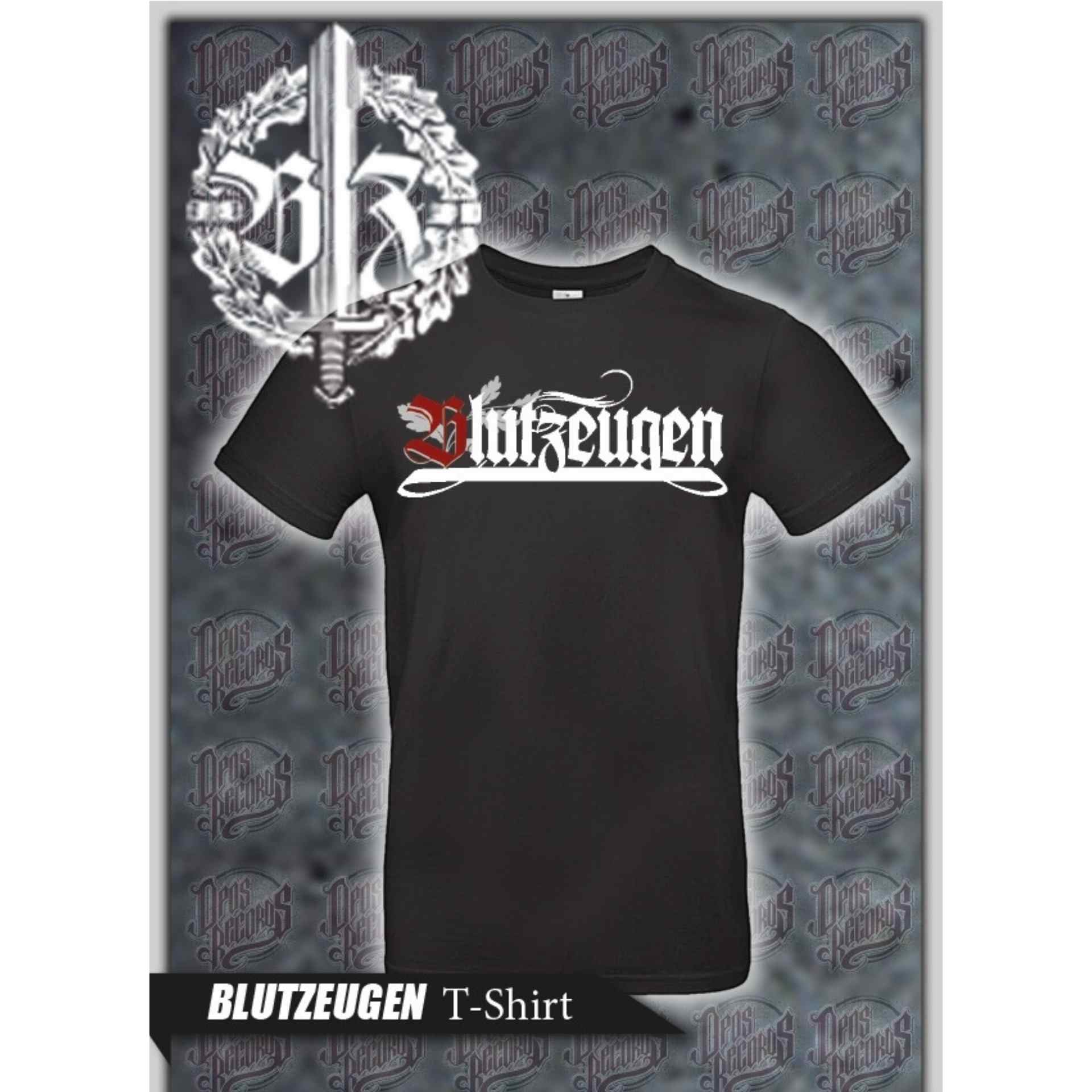 Männer T-Shirt Blutzeugen Schriftzug
