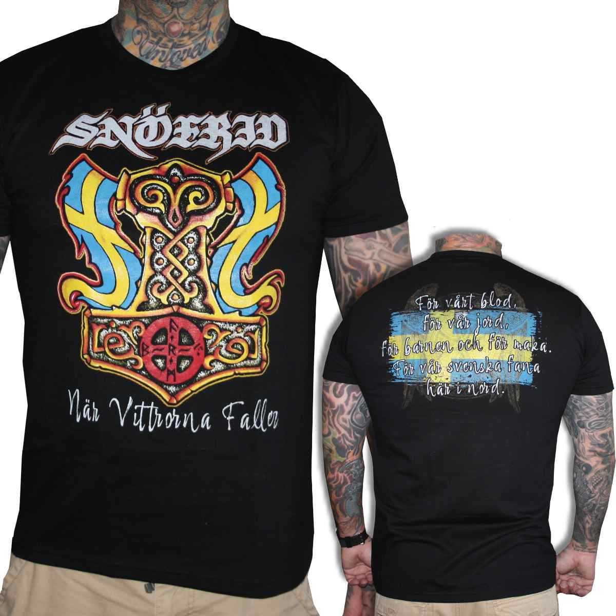 Männer T-Shirt Snöfrid Schwarz Größe 3XL