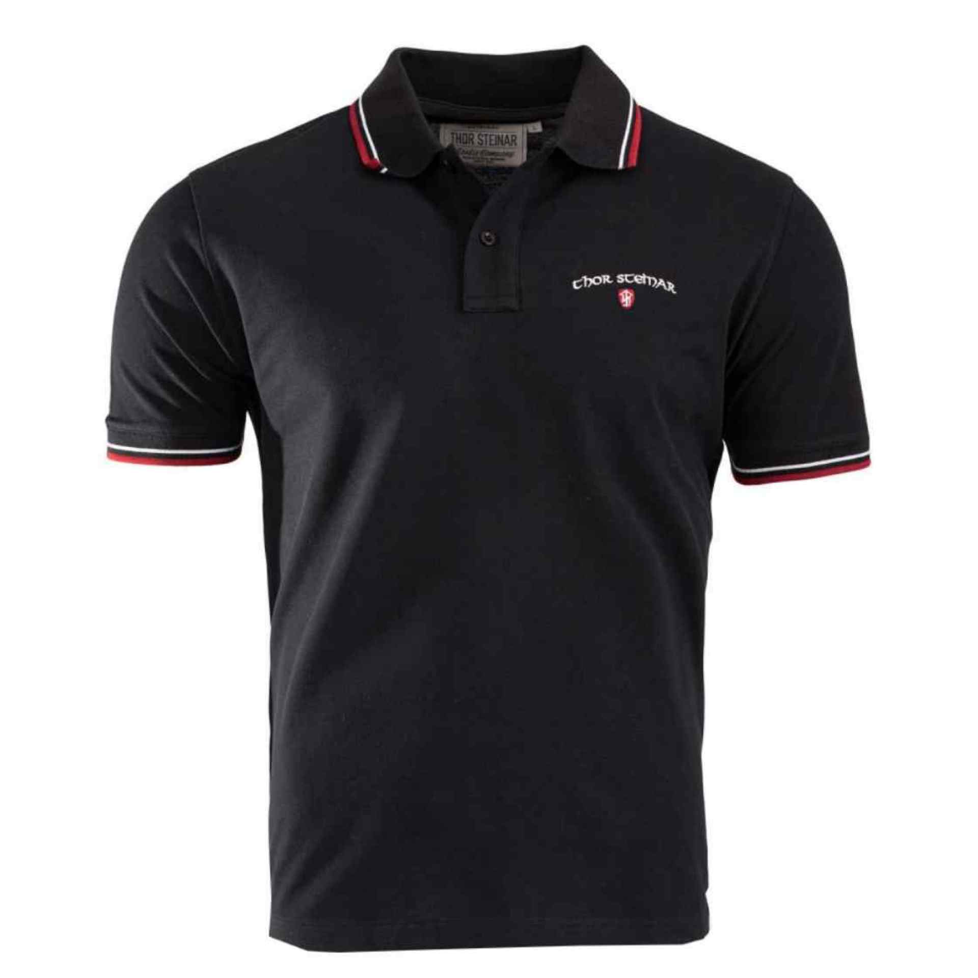 Thor Steinar Poloshirt Gungnir Schwarz Rot Thor Steinar Poloshirt Gungnir Schwarz Rot