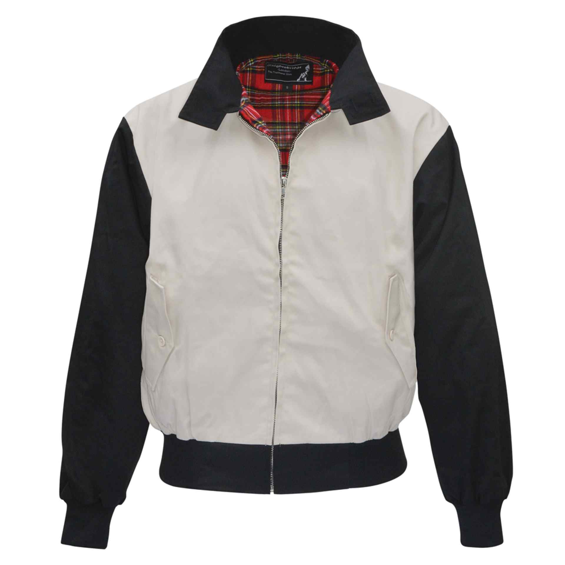 Knightbridge Harrington Jacke Two Tone Beige / Schwarz