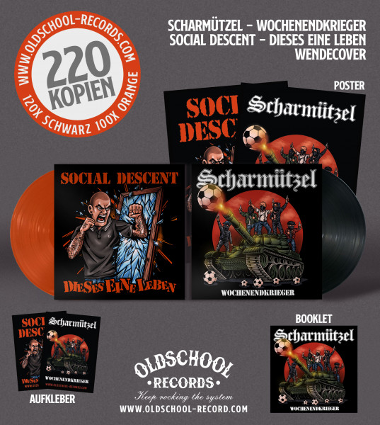 Scharmützel - Wochenendkrieger / Social Descent - Dieses eine Leben LP