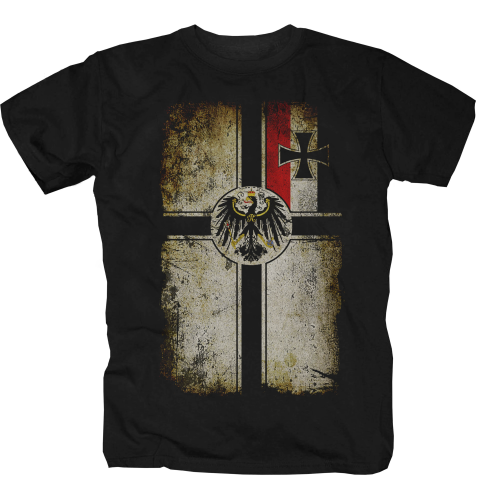 Männer T-Shirt Reichskriegsflagge Schwarz