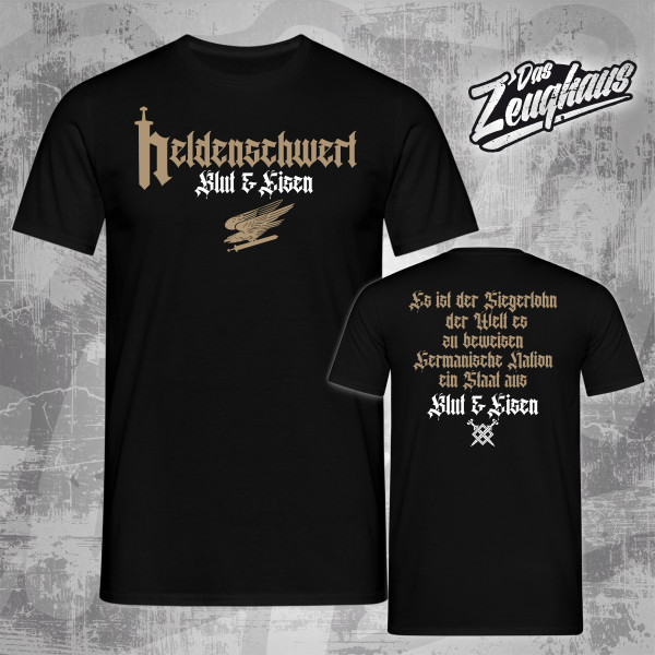 Heldenschwert T-Shirt Schwarz