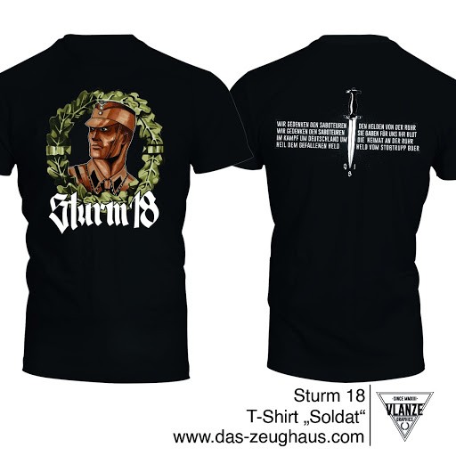 Männer T-Shirt Sturm 18 - Soldat Schwarz